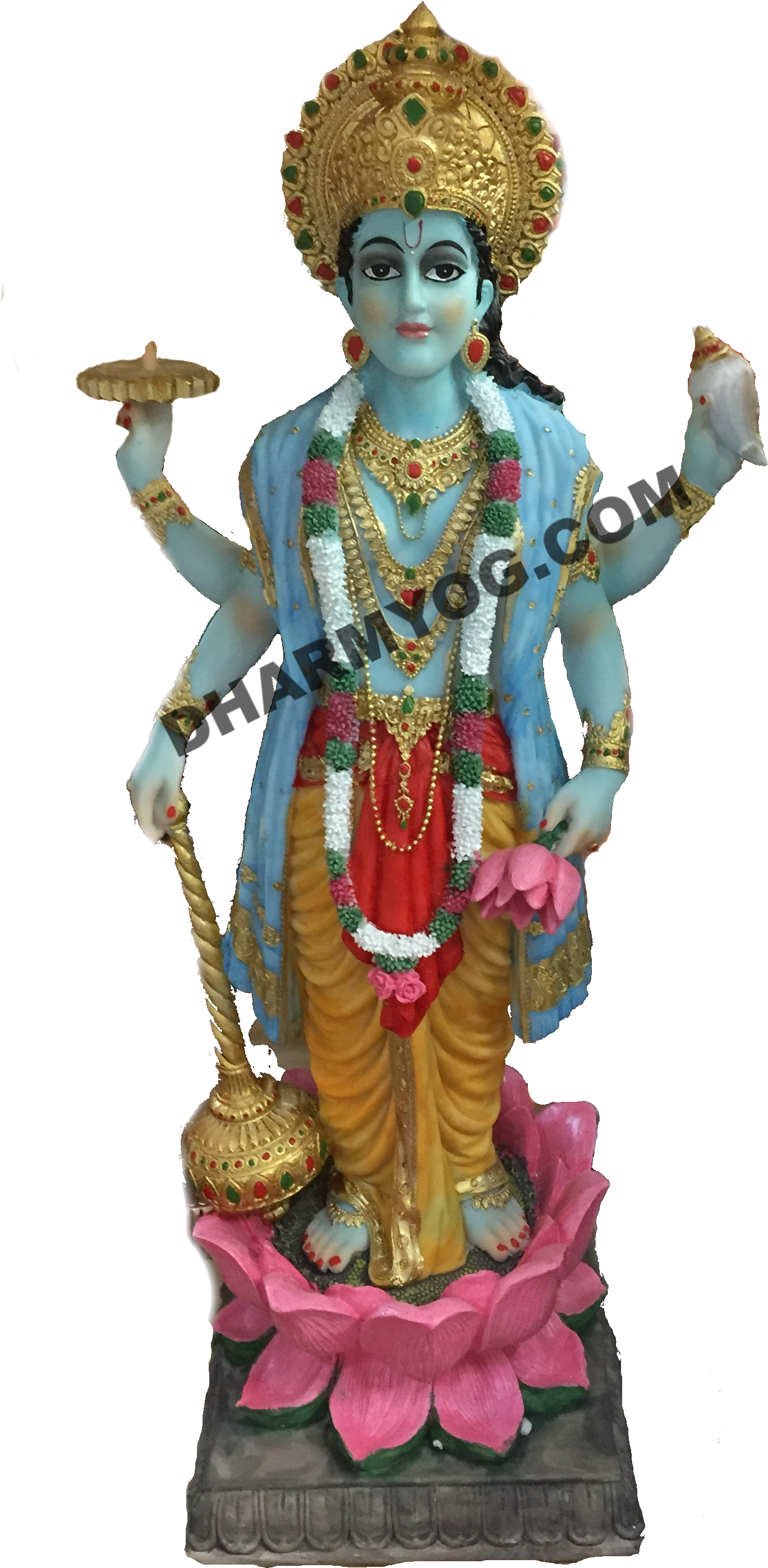 Hindus Consider Lord Krishn As The Eighth Avatar Or - Statue Clipart (1369x2795), Png Download