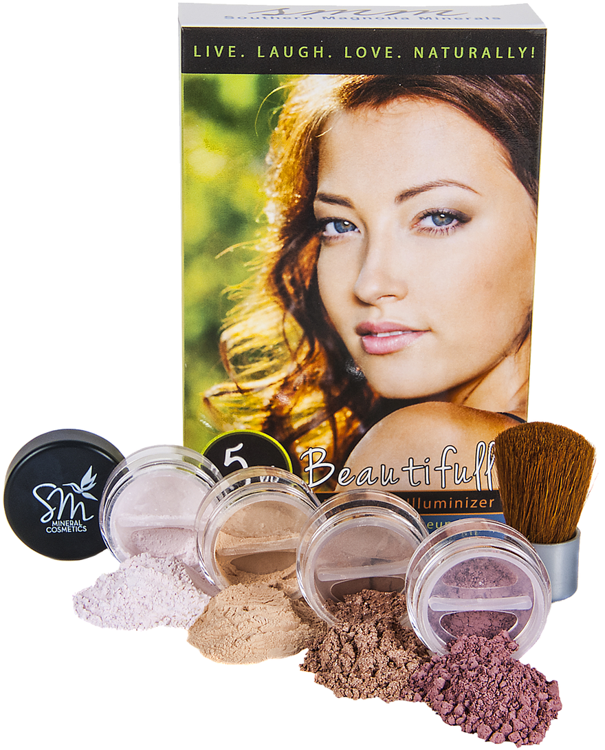 Beautifully Bare Skin Illuminizer Mineral Makeup Kit - Eye Shadow Clipart (1132x1280), Png Download