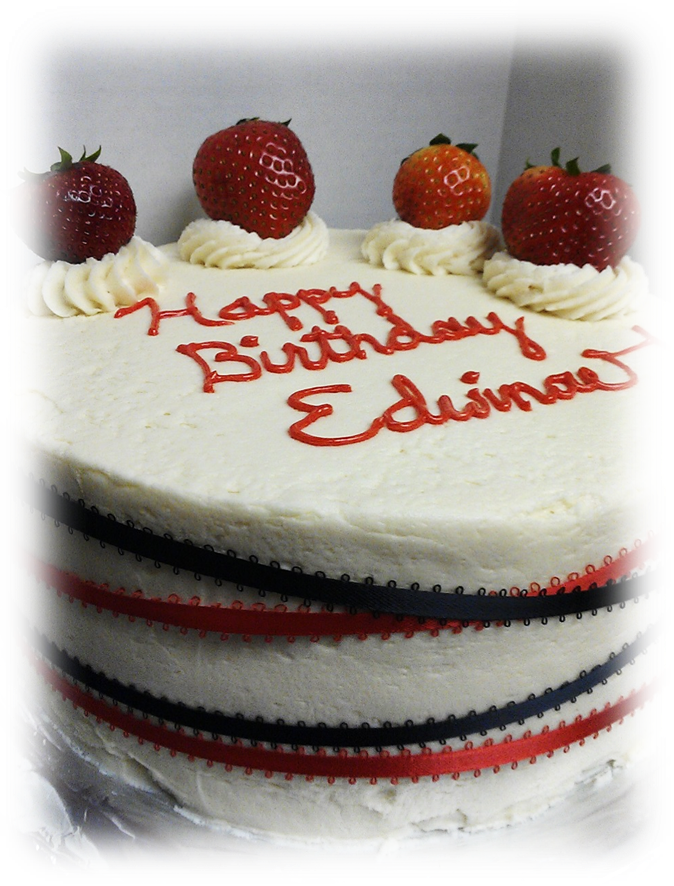 Another Birthday Cake Below Is A Red Velvet Cake, With - Birthday Cake Clipart (674x886), Png Download