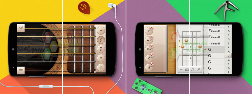 Real Guitar Apk - Bass Guitar Clipart (953x357), Png Download