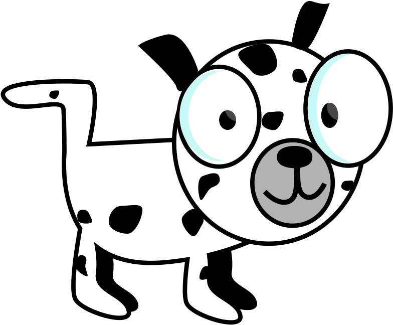 Black And White Dog Clipart - Png Download (800x671), Png Download