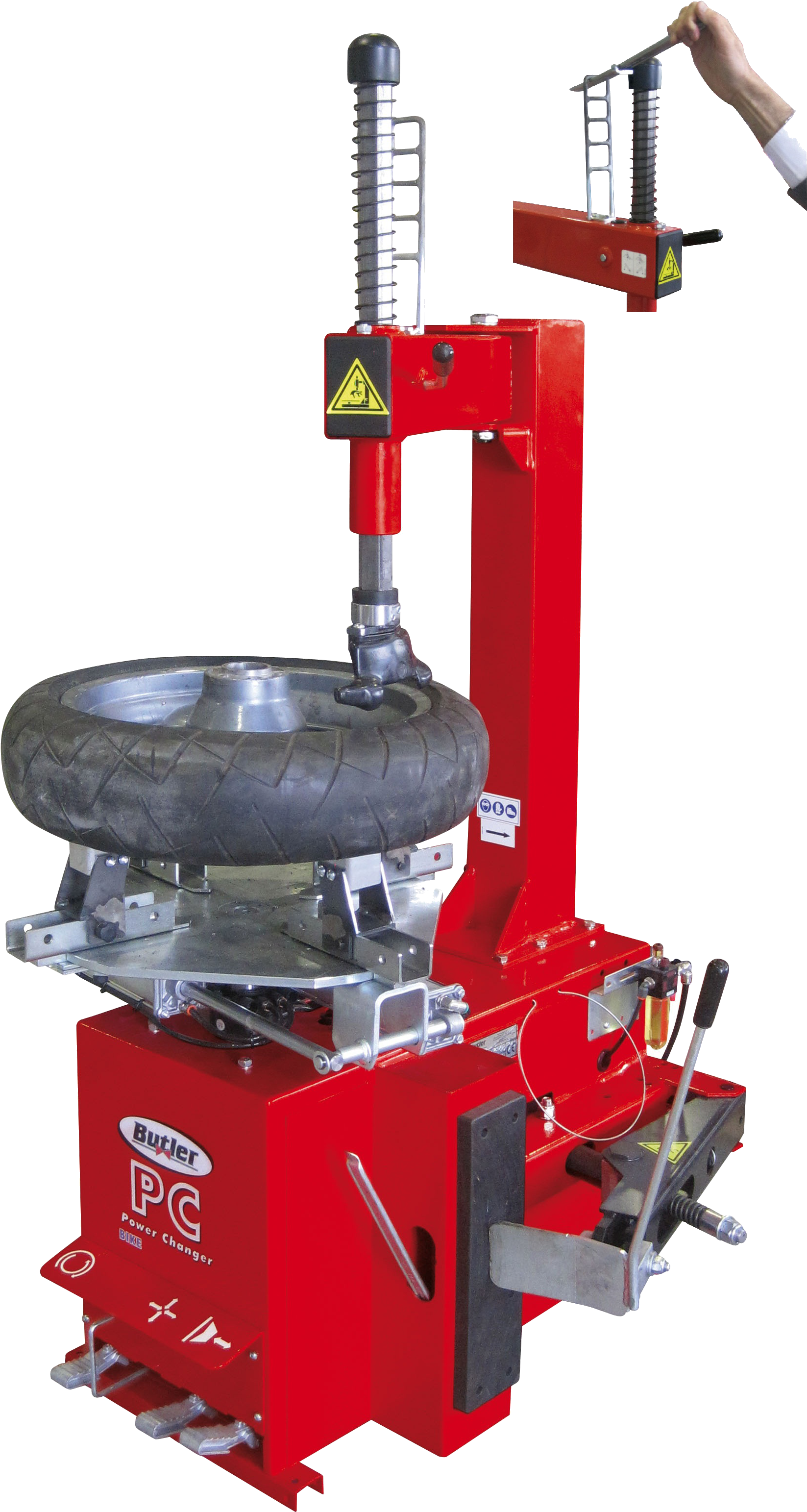 Bike Tyre Changing - Tire Changer Motor Png Clipart (1647x3085), Png Download