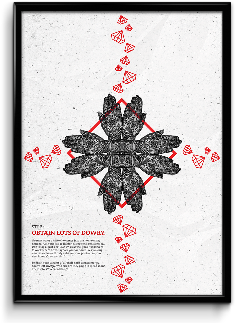 Drawing Posters Woman Empowerment - Magazine Design Of Dowry Clipart (912x1128), Png Download