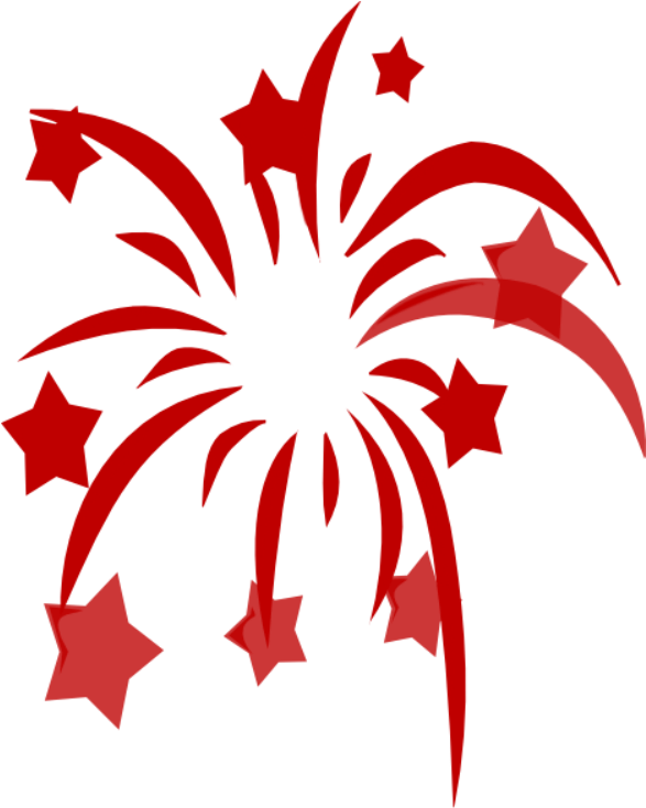 Chinese New Year Fireworks Clipart - Fourth Of July Fireworks Icon - Png Download (587x734), Png Download