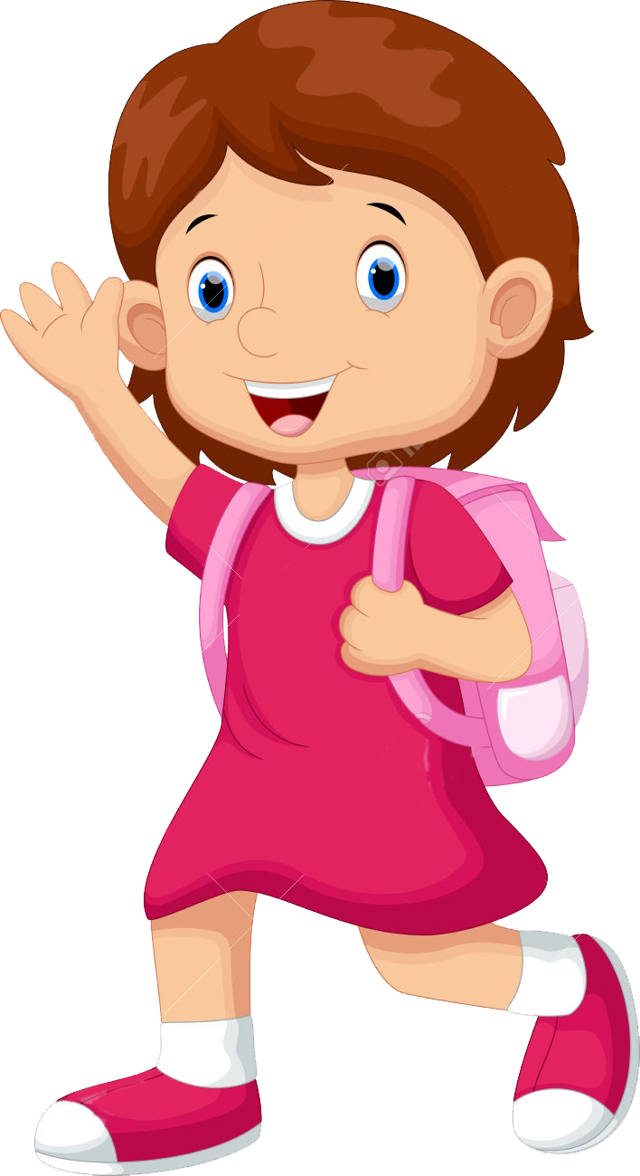 Clipart Black And White Library High School Student - School Girl Cute Clipart - Png Download (708x1300), Png Download