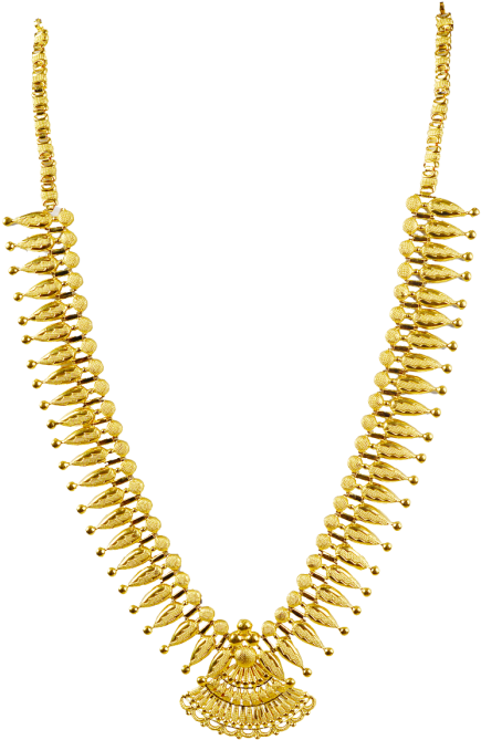 Kerala Design Gold Necklace - Gold Necklaces Design In Kerala Clipart (475x700), Png Download