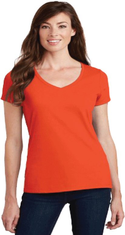 Garments / Ladies / Standard - Female Blank Grey T Shirt Clipart (412x771), Png Download