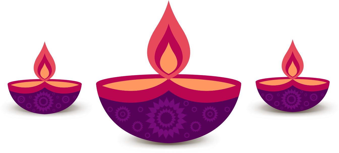 Diwali Oil Lamp Diwali Lamp Diwali Deepavali Lamp Deepavali - Circle Clipart (1500x606), Png Download