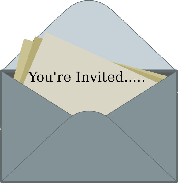 582 X 599 14 0 - Invitation Clip Art - Png Download (582x599), Png Download