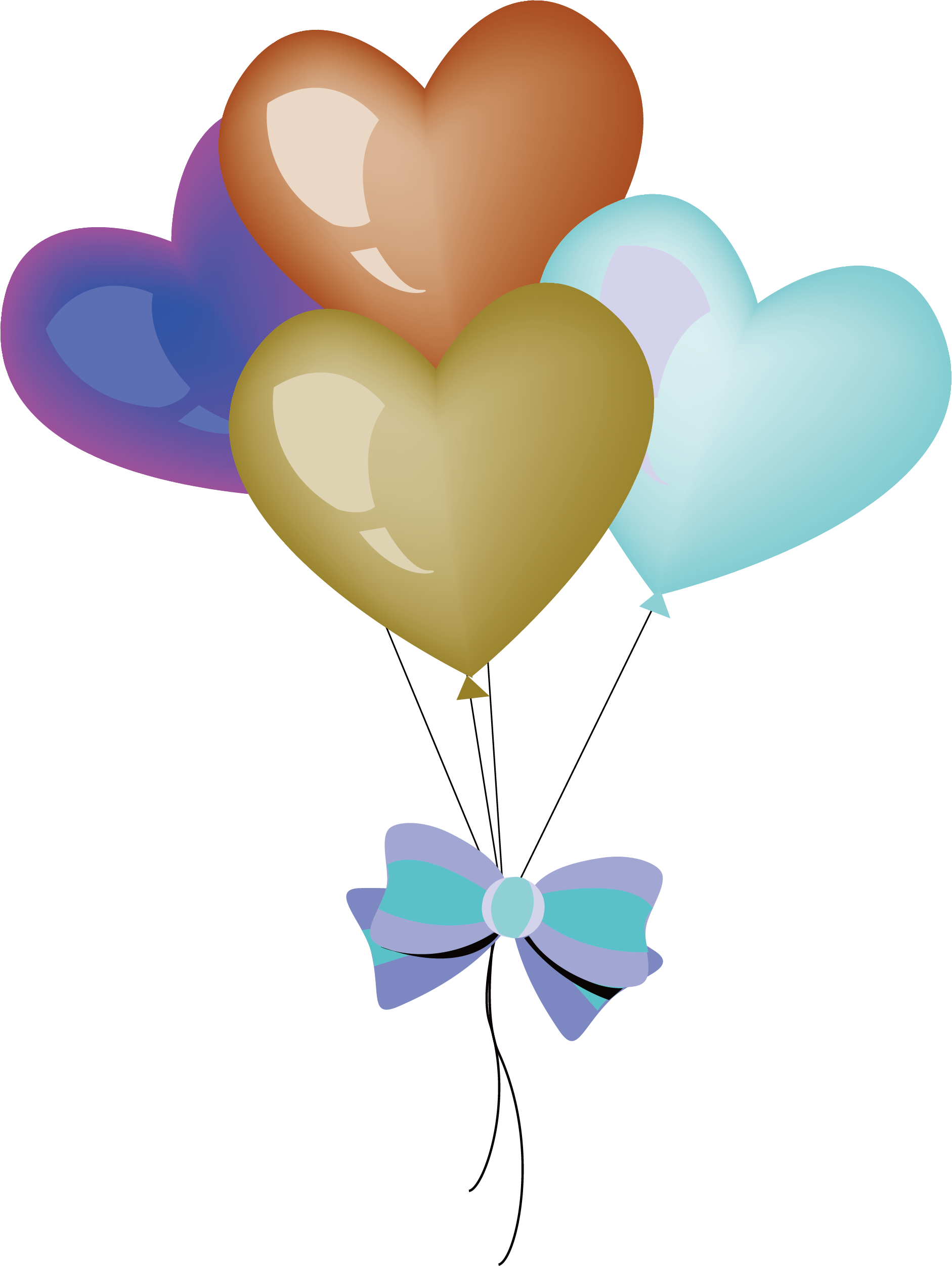 Wedding Invitation Gift Png Vector Element - Party Hats And Balloons Clipart (1882x2502), Png Download