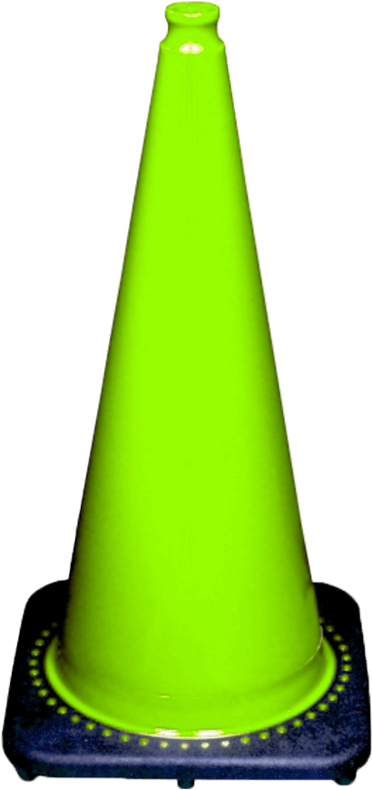 28-inch Lime Cone - Plastic Clipart (508x898), Png Download