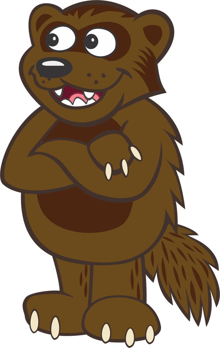 Wolverine Clipart Animal Face - Cartoon - Png Download (759x1200), Png Download