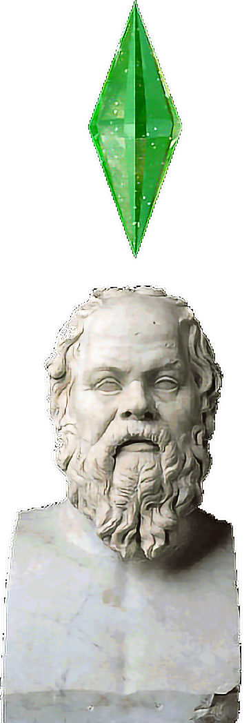 #socrates #sims #vaporwave #vaporsims #art #statue - Socrates Busto Clipart (354x1048), Png Download