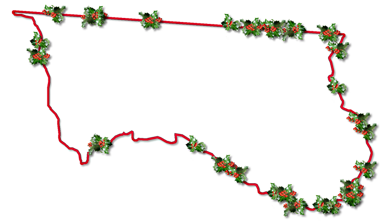 Hamilton "fancy Frame" Style - Christmas Clipart (768x444), Png Download