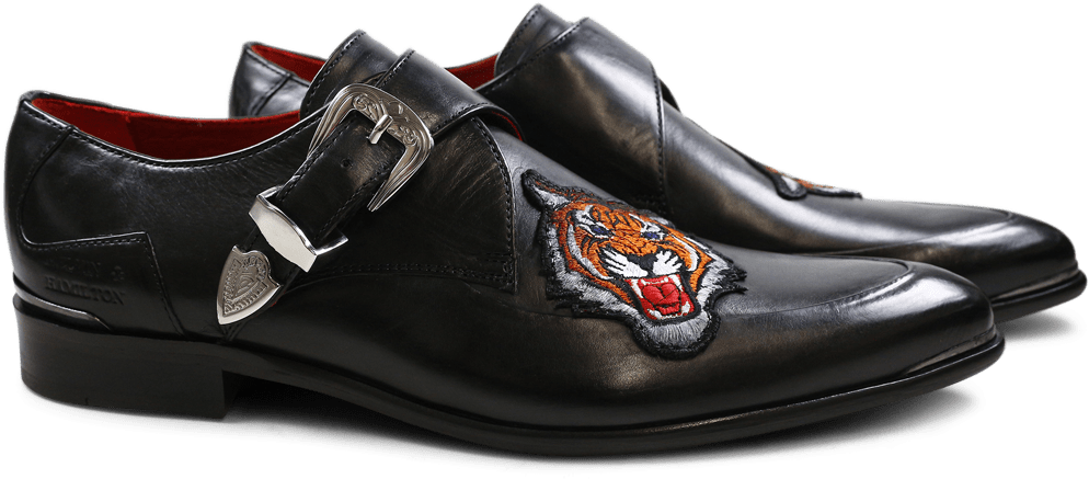 Monks Toni 24 Black Tiger Patch - Slip-on Shoe Clipart (1024x1024), Png Download
