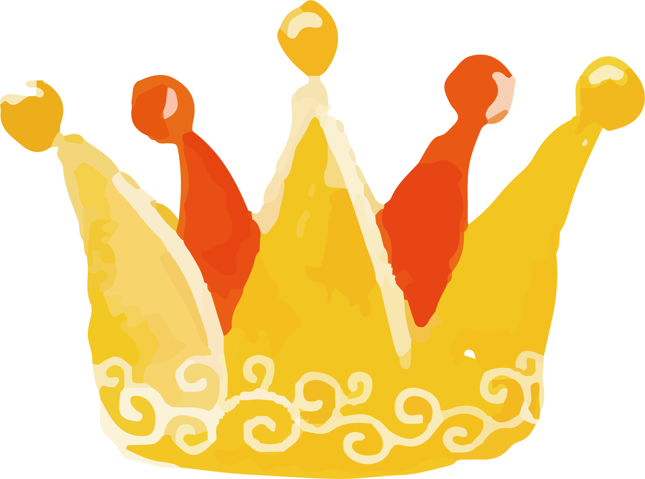 Fairytale Clipart Yellow Crown - Watercolour Crown Png Transparent Png (2256x1676), Png Download