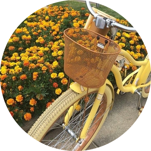 #yellow #tumblr #vintage #bike #overlay #collage#freetoedit - Yellow And Gray Aesthetic Clipart (500x500), Png Download