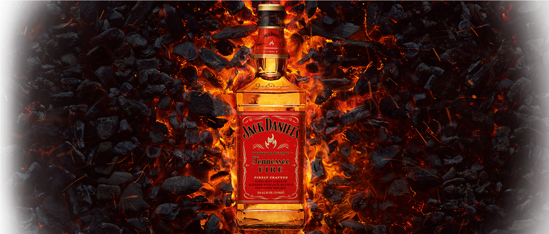 Jack Fire Rgbc - Jack Daniels Fire Poster Clipart (1800x750), Png Download