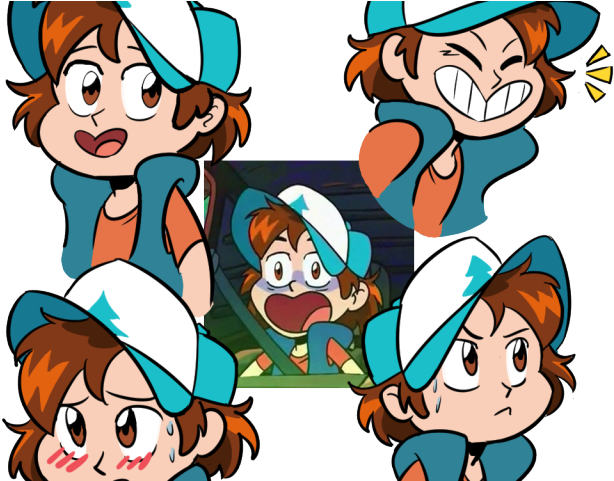 Apocalyptic Clipart Gravity Falls - Gravity Fall Dipper Anime - Png Download (640x480), Png Download