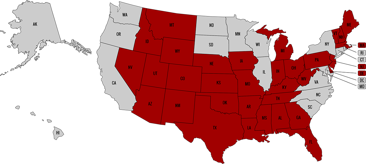 Franchise Opportunities Available For Garagefloorcoating - Choropleth Map Trump Vs Hillary Clipart (1200x538), Png Download