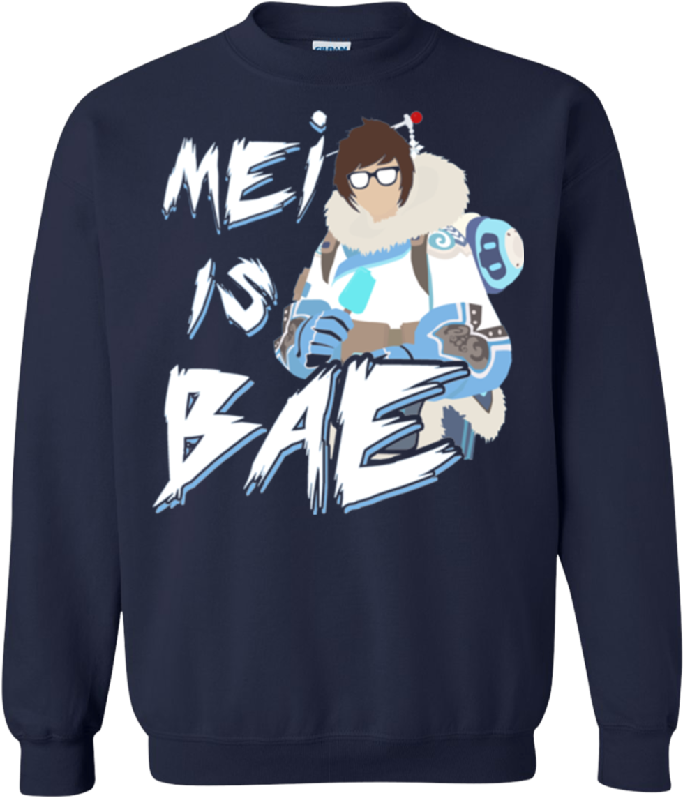 Overwatch Shirts Mei Is Bae Hoodies Sweatshirts - T-shirt Clipart (979x1144), Png Download