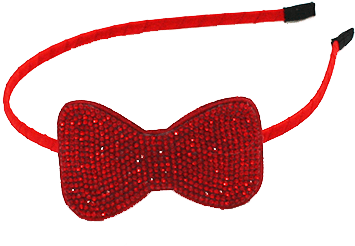 Chicky Swag Rhinestone Bow Headband - Carmine Clipart (800x800), Png Download