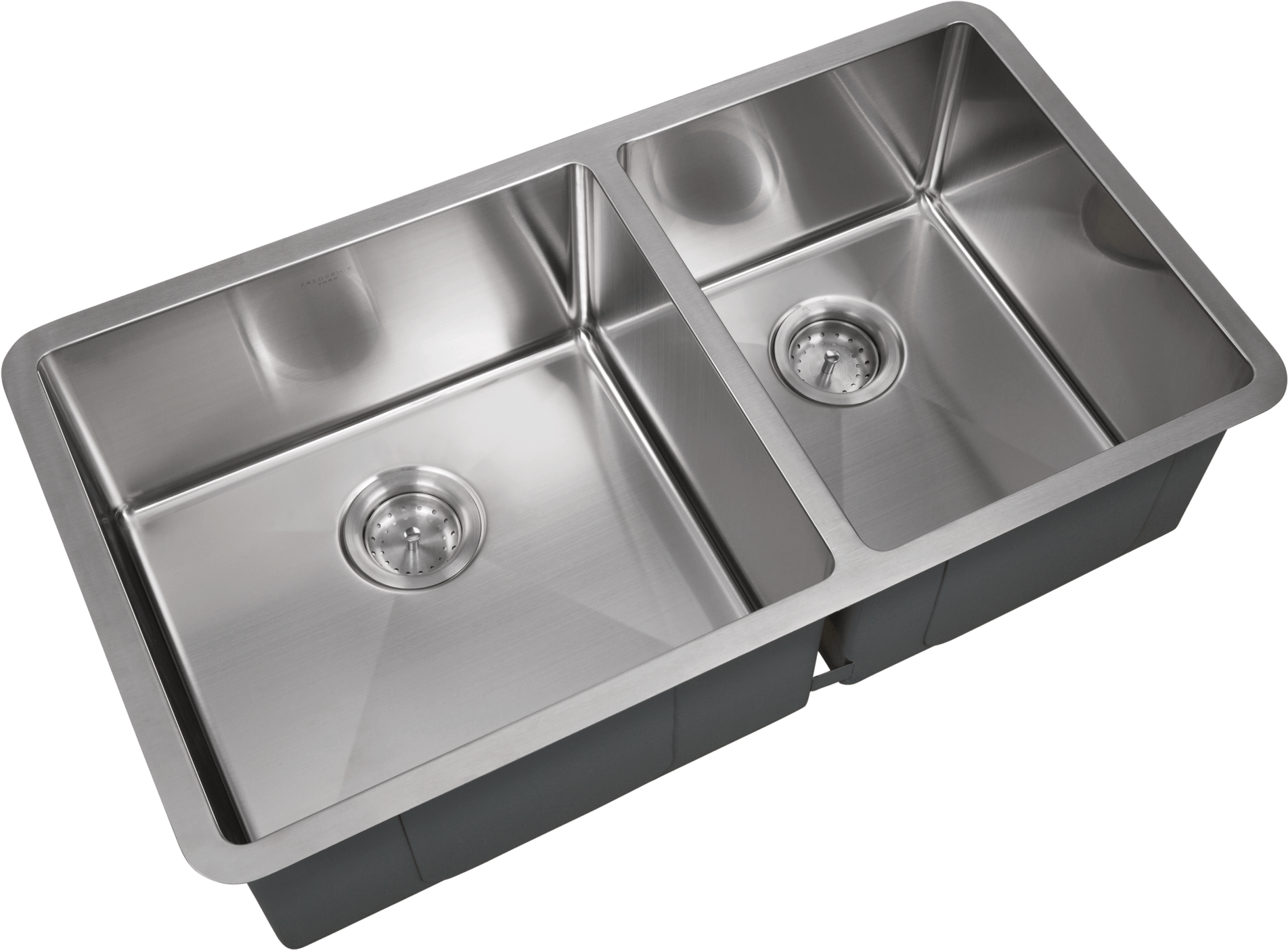Double Bowl Trent Under Mount Stainless Steel Sink - Kitchen Sink Clipart (2048x2048), Png Download