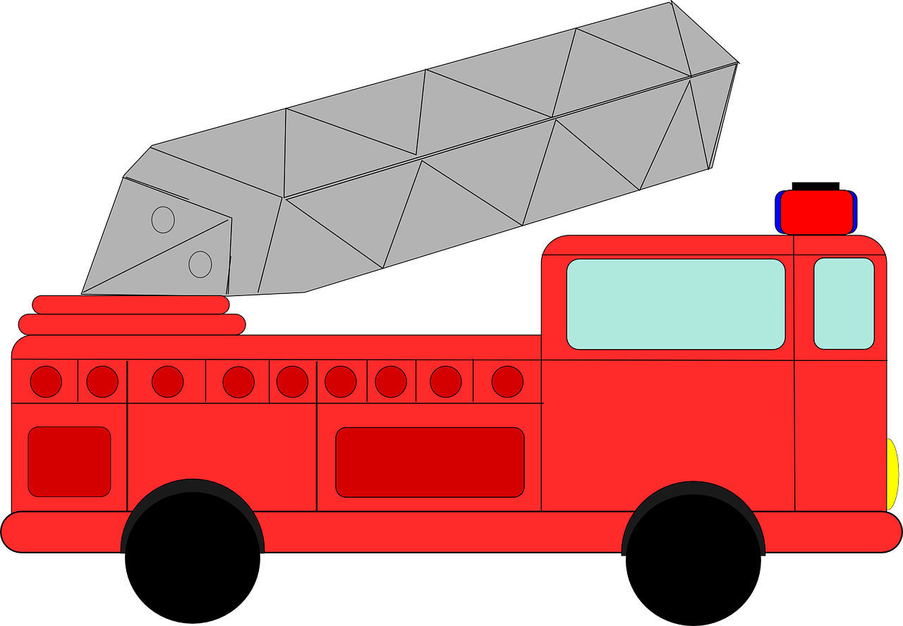 Firetruck Fire Truck Engine Png Image - Fire Truck Clip Art Transparent Png (1280x888), Png Download