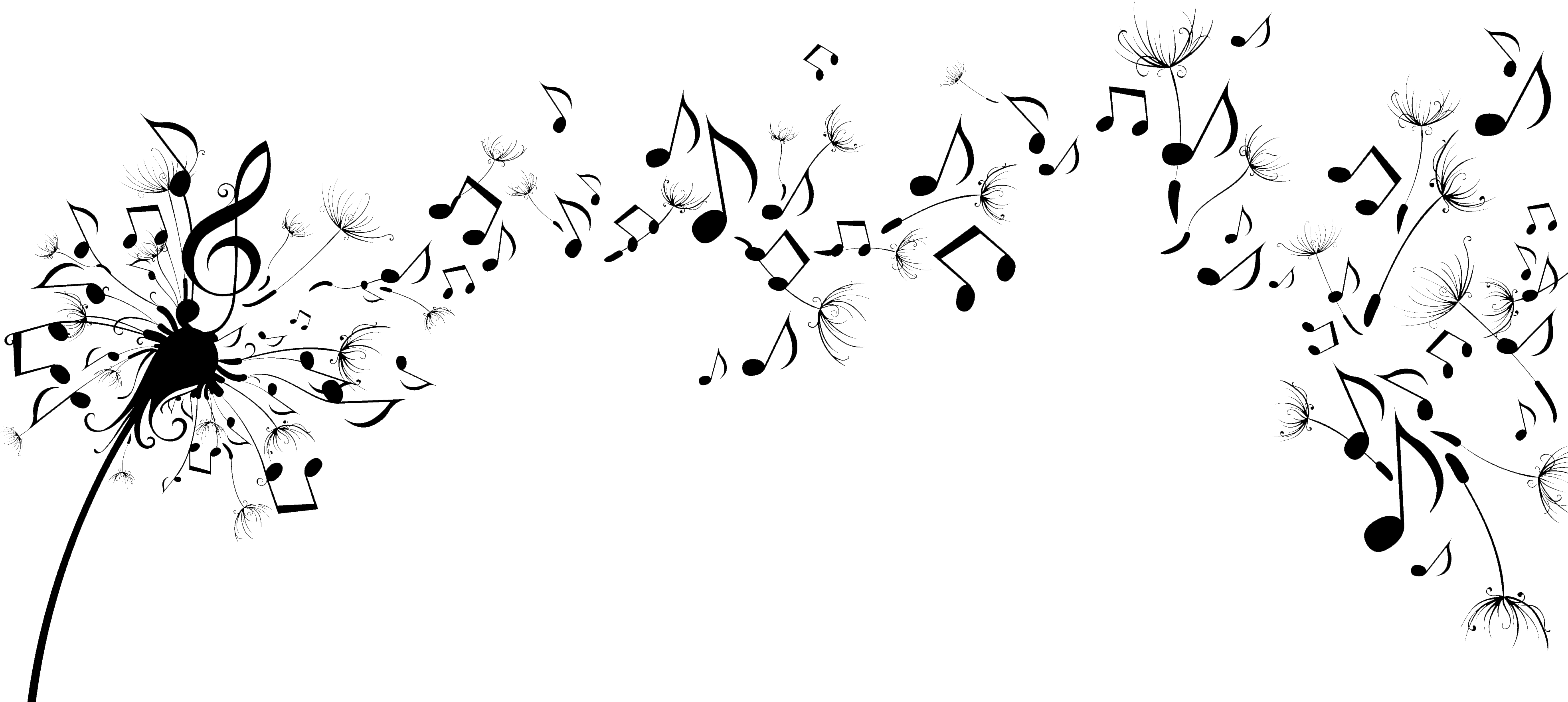 Dandelion Png Transparent Picture - Diente De Leon Musical Clipart (3929x1760), Png Download