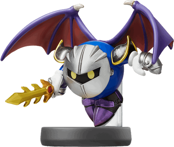 Interactive Figures - Kirby Meta Knight Amiibo Clipart (600x600), Png Download