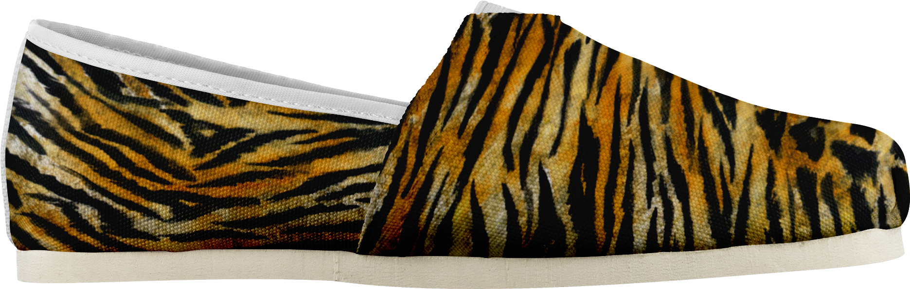 Saki Orange Bengal Tiger Stripe Women's Comfy Flats - Slip-on Shoe Clipart (2000x2000), Png Download