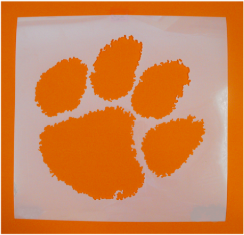 Clemson Tiger Paw Clipart (640x480), Png Download