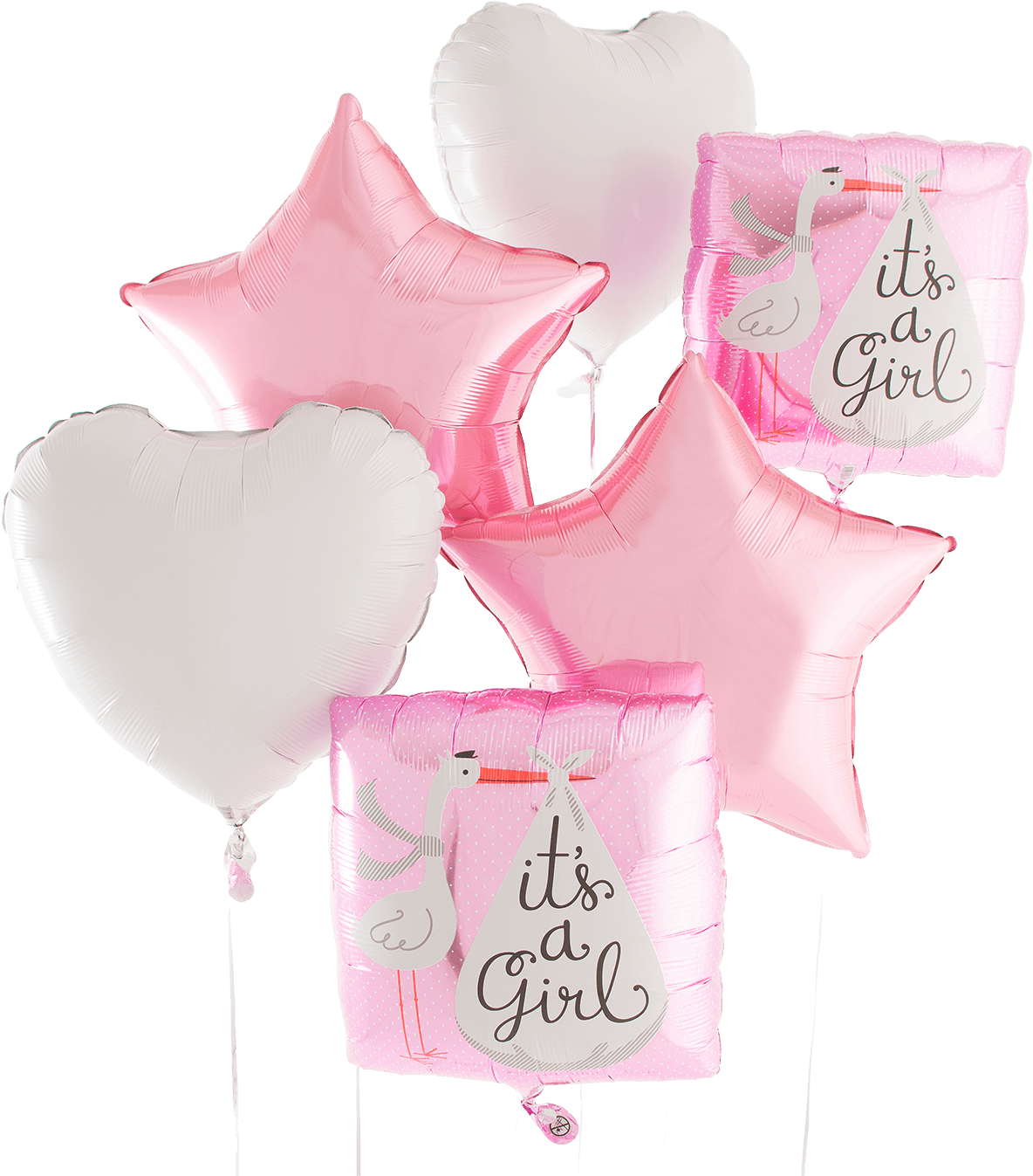 It's A Girl Stork Helium Foil Balloon - Wedding Favors Clipart (1184x1347), Png Download