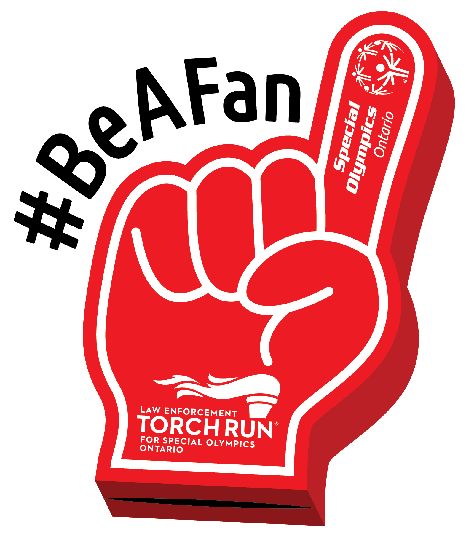 Foamfingerwhite - Special Olympics Clipart (1572x1815), Png Download