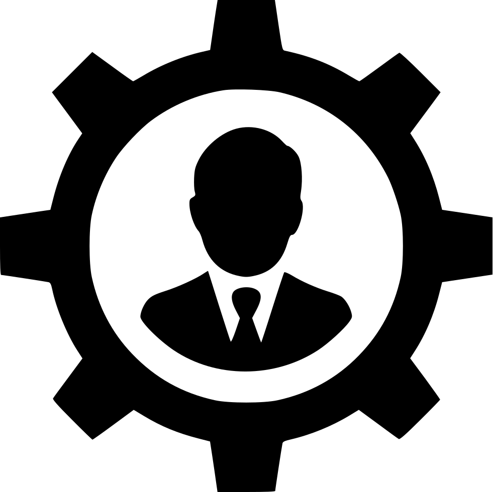 Gear User Account Person Configure Control Comments - Security Settings Icon Clipart (981x980), Png Download