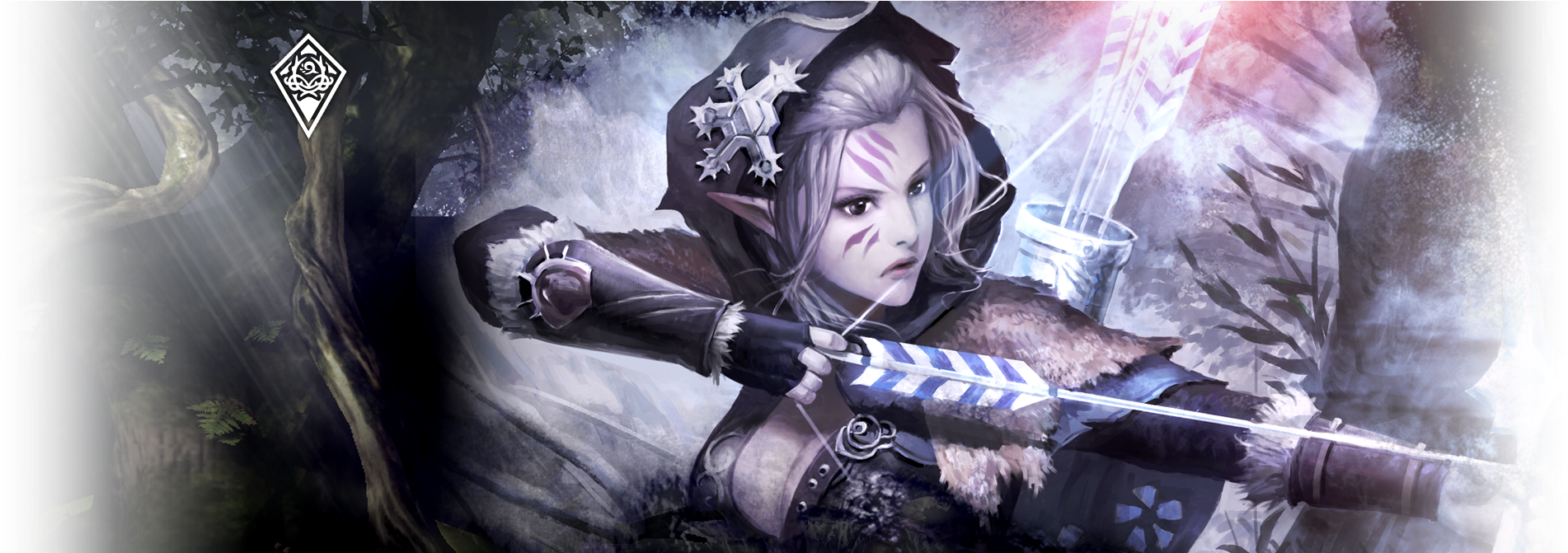 Elf Frost Archer , Png Download - Woman Warrior Clipart (1902x671), Png Download