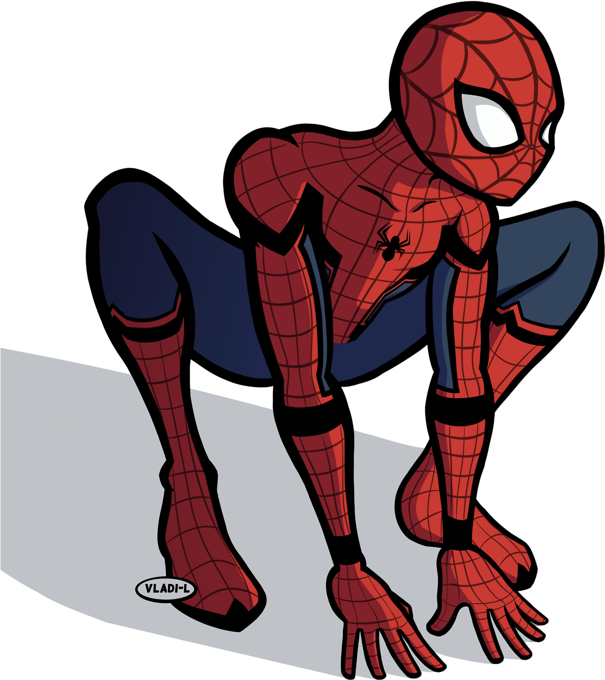 Spider-man , Png Download - Draw Spiderman Easy Kids Clipart (1208x1358), Png Download