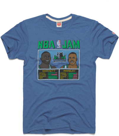 Buy Nba Jam Minnesota Timberwolves Retro Basketball - Nba Jams T Shirt Clipart (600x600), Png Download