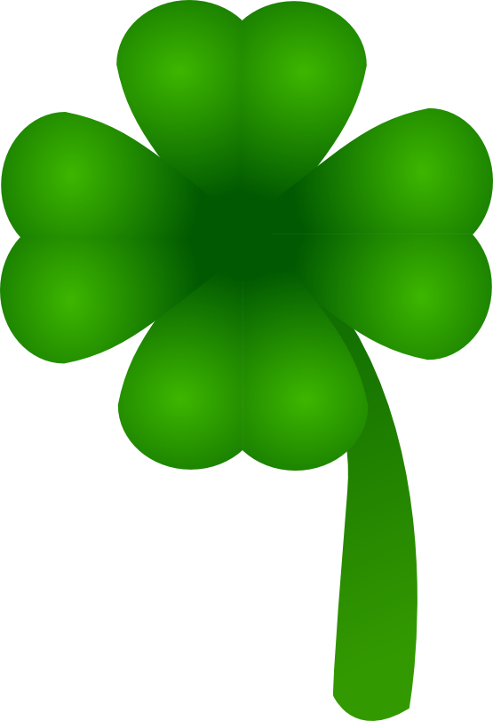 Saint Pattys Four Leaf Clover Flower Treehugger Peace - St Patricks Day Flower Clipart (555x812), Png Download