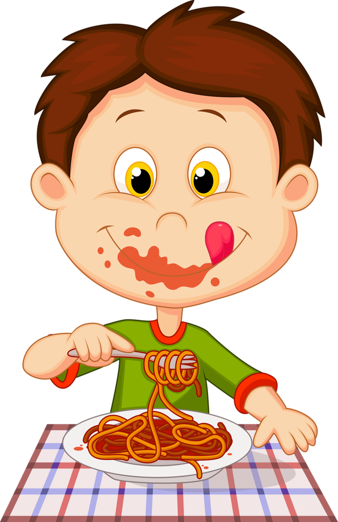 Фото, Автор Soloveika На Яндекс - Boy Eating Spaghetti Clipart - Png Download (663x1024), Png Download