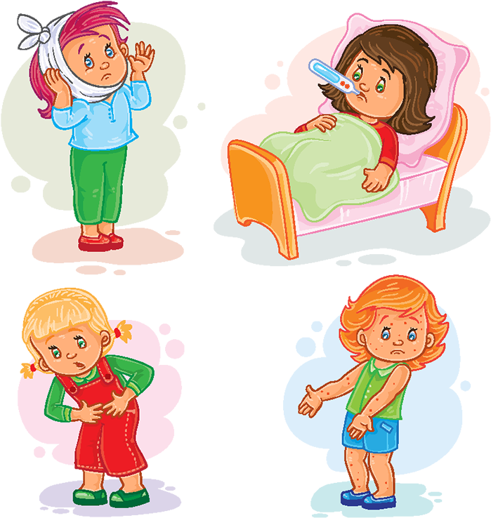 Boy And Girl Png - Girl With Toothache Cartoon Clipart (800x800), Png Download
