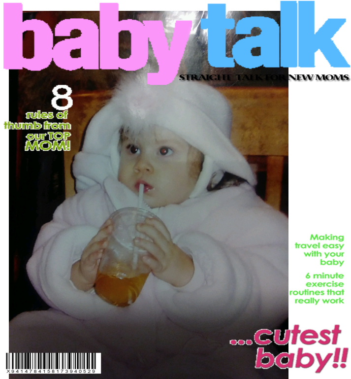 Baby Girl Summer Rae Https - Magazine Clipart (713x769), Png Download