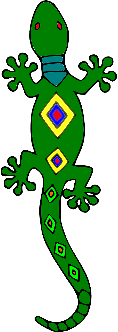 Gecko Lizard Iguana Reptile Png Image - Lizard Clipart (640x1280), Png Download