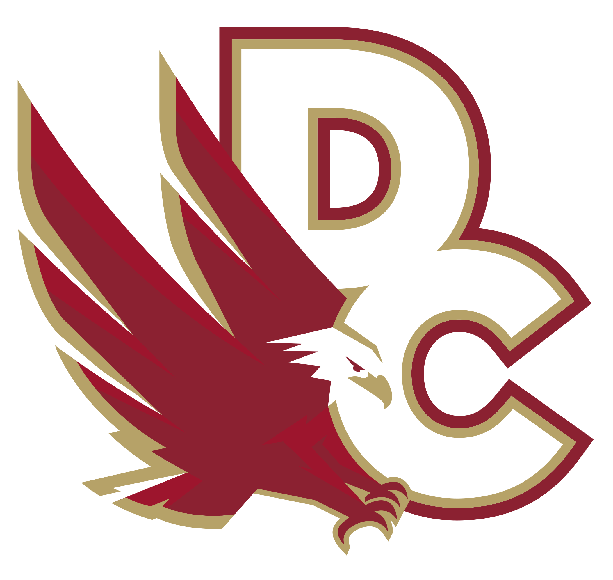 Delaware Christian School - Eagle Maroon Logo Clipart (2108x1993), Png Download