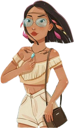 Pocahontas Sticker - Disney Princess Millennial Daria Clipart (304x523), Png Download