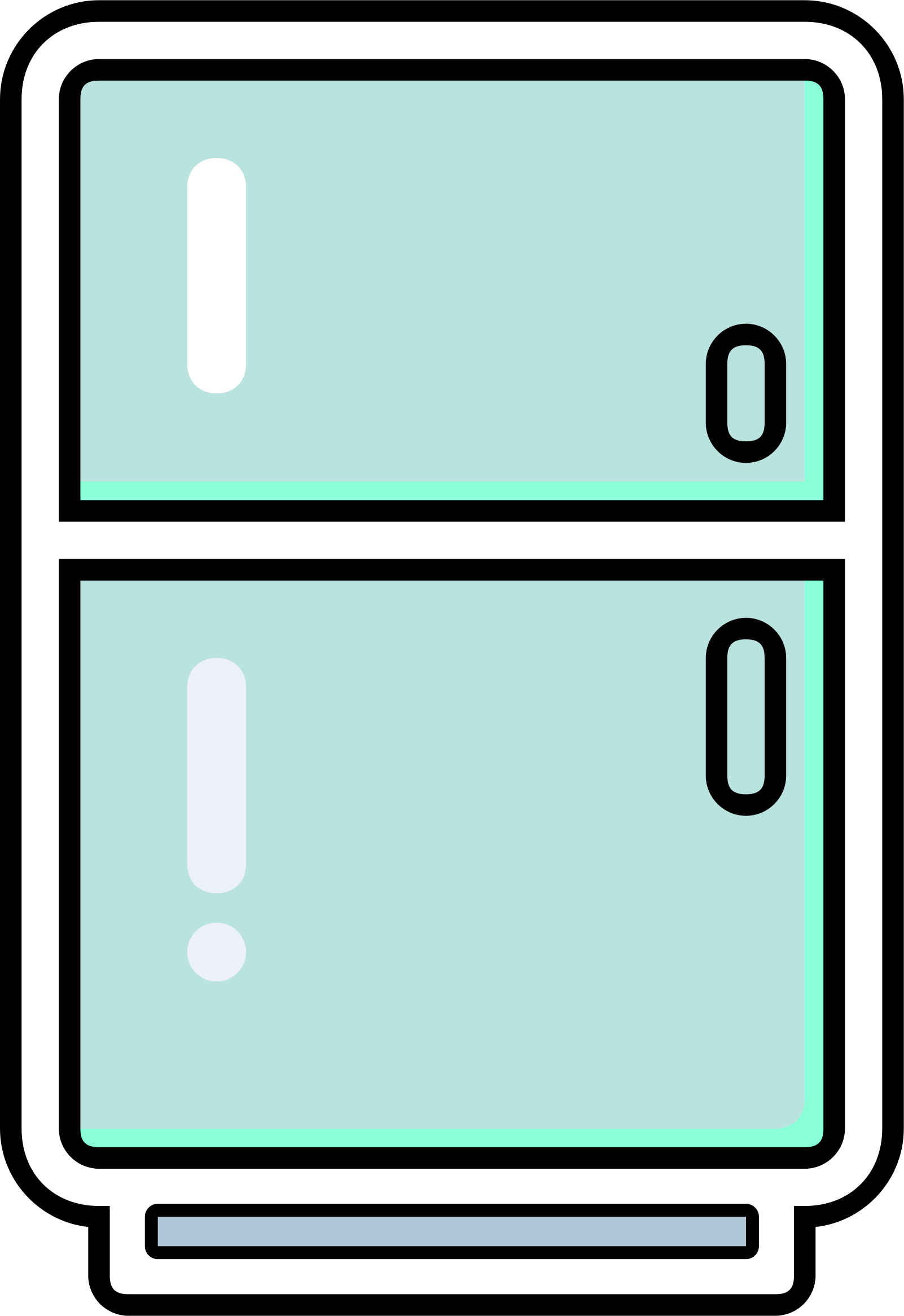 Jpg Transparent Library Medium Image Png - Clipart Refrigerator Png (535x778), Png Download