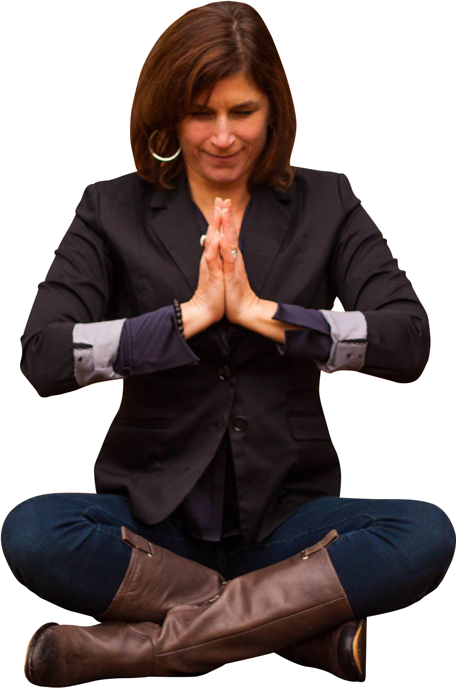 Real Leaders Have Real Stress - Sitting Clipart (925x1395), Png Download