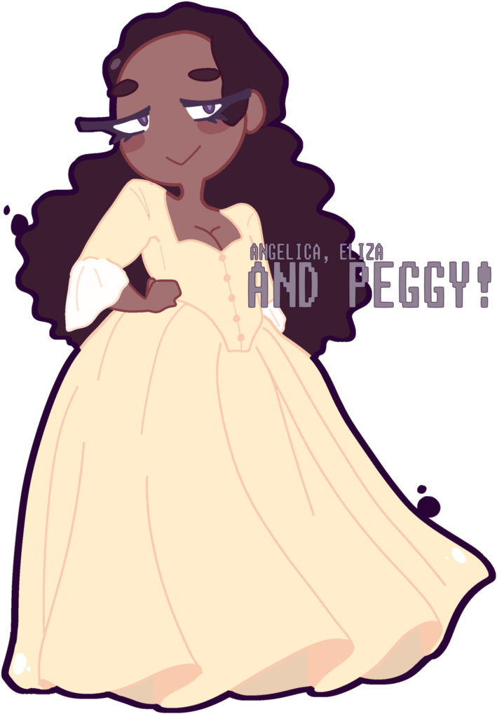 Wedding Dress Png - Peggy Schuyler Hamilton Fanart Transparent Clipart (746x1070), Png Download