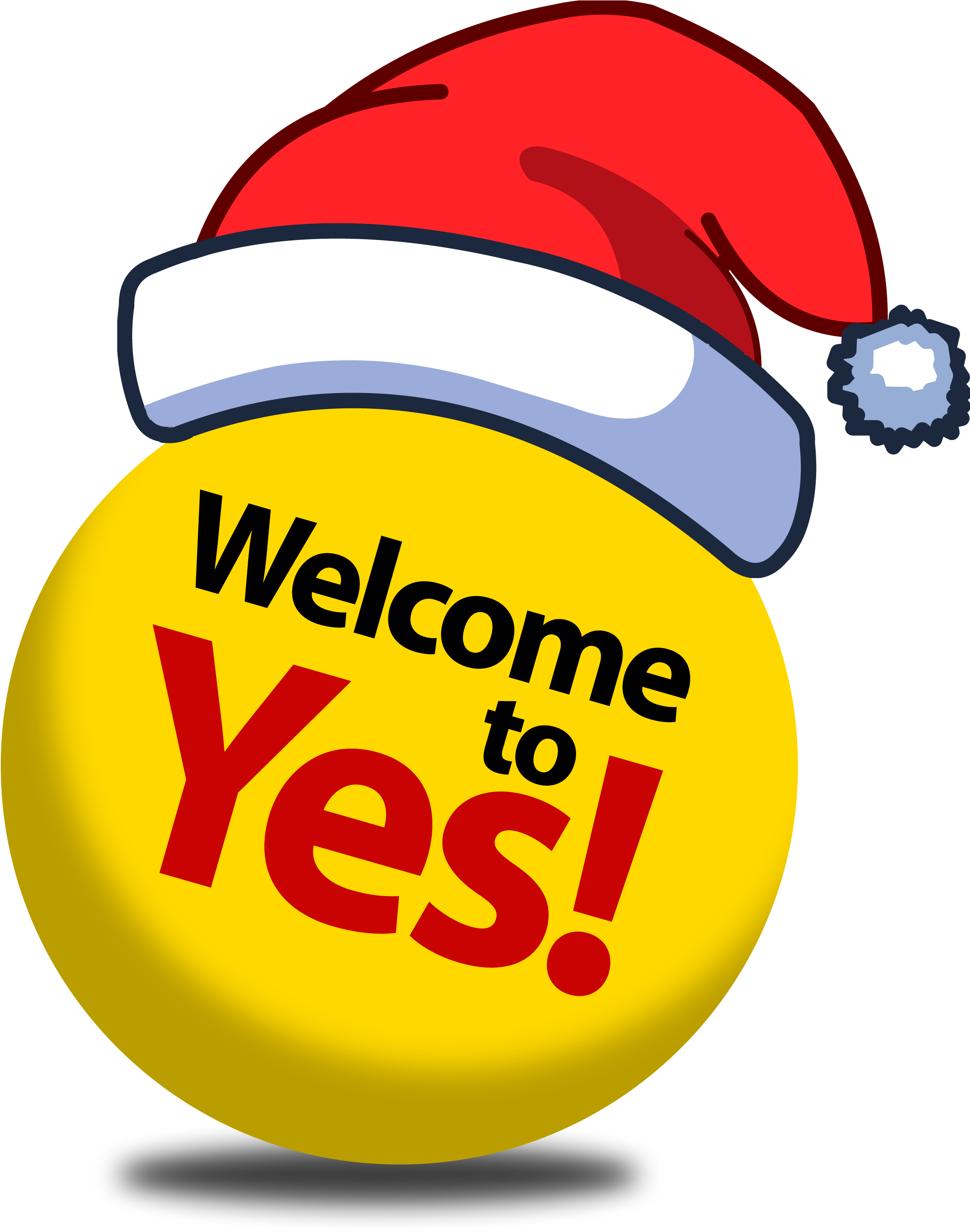 Yes Ball Vector Santa , Png Download - Kirklands Coupons 2011 Clipart (2275x2890), Png Download