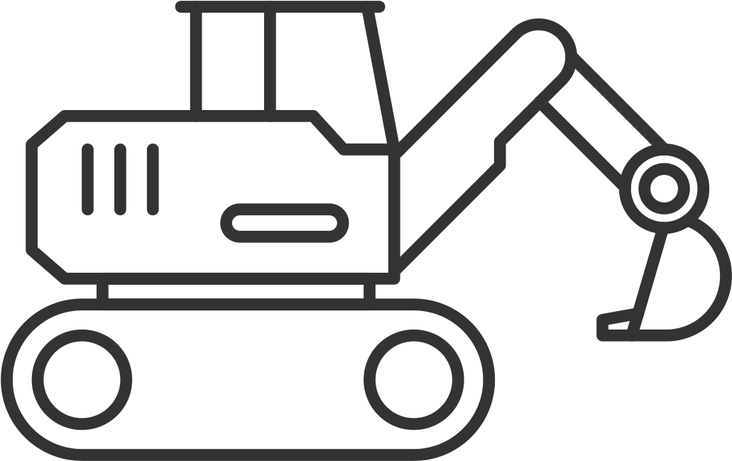 Excavator Png Images Free Download - Excavator Clipart Black And White Transparent Png (1038x656), Png Download